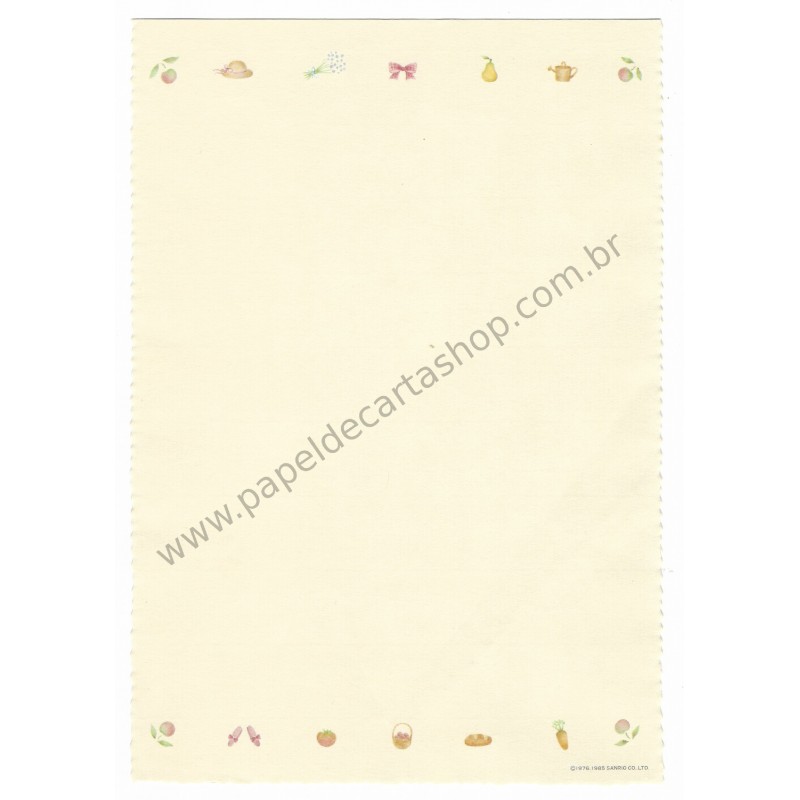 Ano 1985. KIT 3 Papéis de Carta Antigos Vintage Floral Poem Tree Sanrio