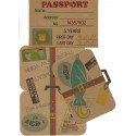 Ano 1984. Conjunto de Papel de Carta Passport Vintage Sanrio