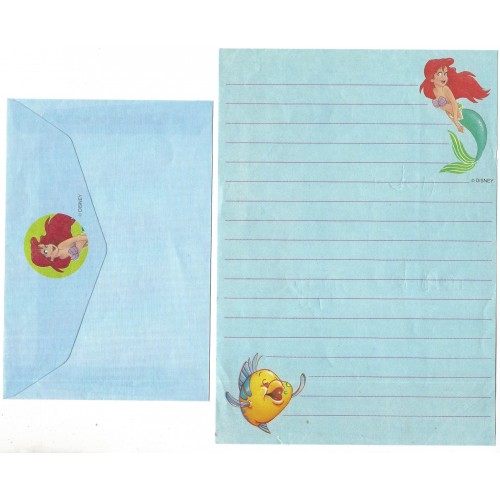 Conjunto de Papel de Carta Ariel A Pequena Sereia Disney