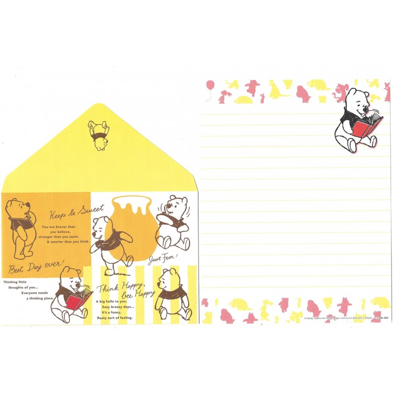 Conjunto de Papel de Carta Importado Disney Winnie The Pooh 1 CAZ