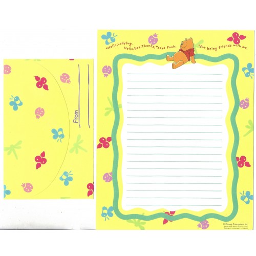 Conjunto de Papel de Carta Disney POOH & Ladybug CAM Japan