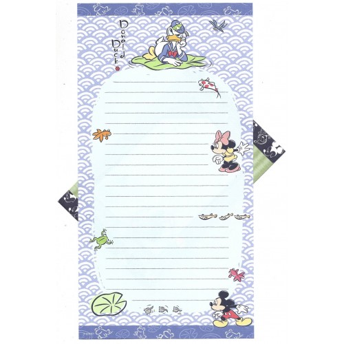 Conjunto de Papel de Carta ANTIGO Donald Duck JAPAN