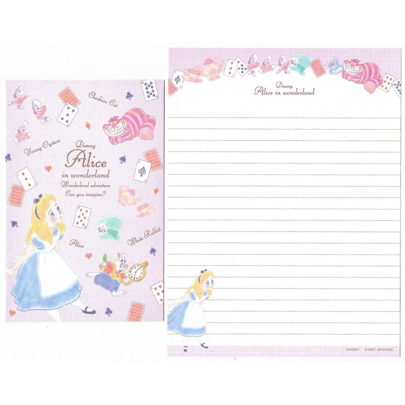 Conjunto de Papel de Carta Disney Alice in Wonderland Adventure CLL KAMIO