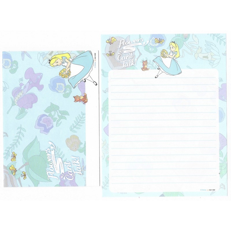 Conjunto de Papel de Carta Disney Alice Curious Garden CAZ