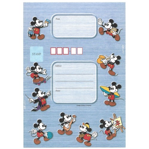 Papel de Carta dobrável ANTIGO VINTAGE Mickey Mouse CAZ JP