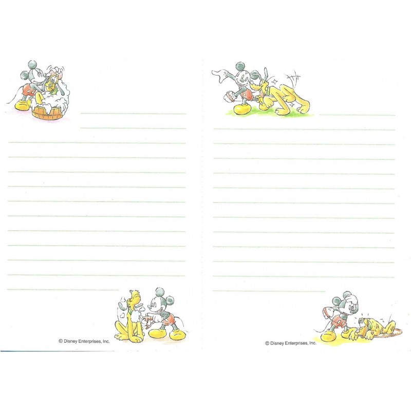 Papel de Carta ANTIGO VINTAGE Mickey & Pluto CVM JP