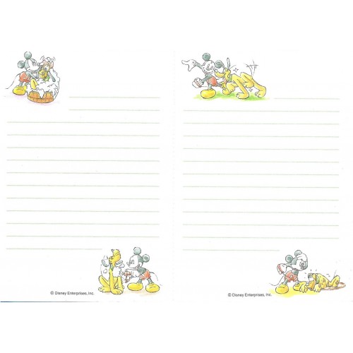 Papel de Carta ANTIGO VINTAGE Mickey & Pluto CVM JP