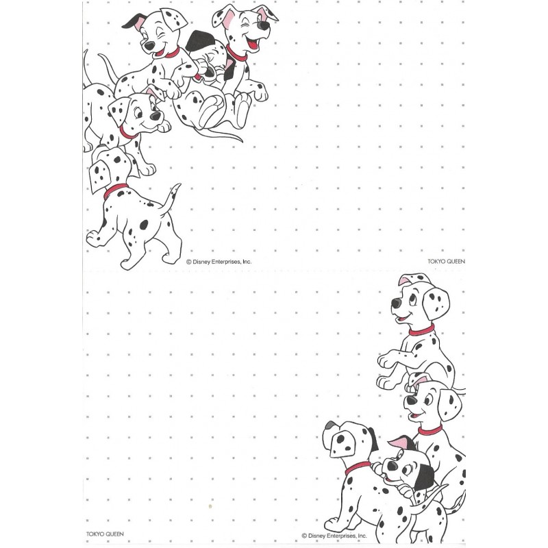 Papel de Carta ANTIGO VINTAGE 101 Dalmatians CPT JP