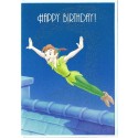 Cartão Antigo Vintage Importado Disney Peter Pan Gibson