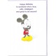 Notecard Importado Mickey Mouse Happy Birthday GIBSON