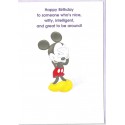 Notecard Importado Mickey Mouse Happy Birthday GIBSON