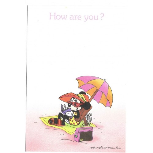 Postcard Antigo Vintage Disney Minnie LYRIC JAPAN