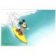Postcard Antigo Vintage Disney Mickey Surfing LYRIC JAPAN