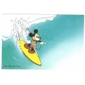 Postcard Antigo Vintage Disney Mickey Surfing LYRIC JAPAN
