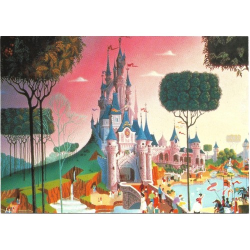 Postcard Antigo Vintage EURO Disney Fantasyland O Castelo da Bela Adormecida