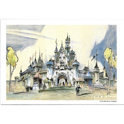 Postcard Antigo Vintage TOKYO Disneyland Sleeping Beauty Castle