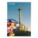 Postcard Antigo Vintage Disney Paris La Place de la Bastille