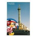 Postcard Antigo Vintage Disney Paris La Place de la Bastille
