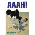 Postcard Antigo Vintage Disney Mickey Relaxing in Florida