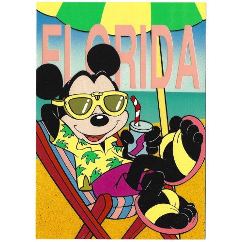 Postcard Antigo Vintage Disney Mickey"s Florida Collection 03FL