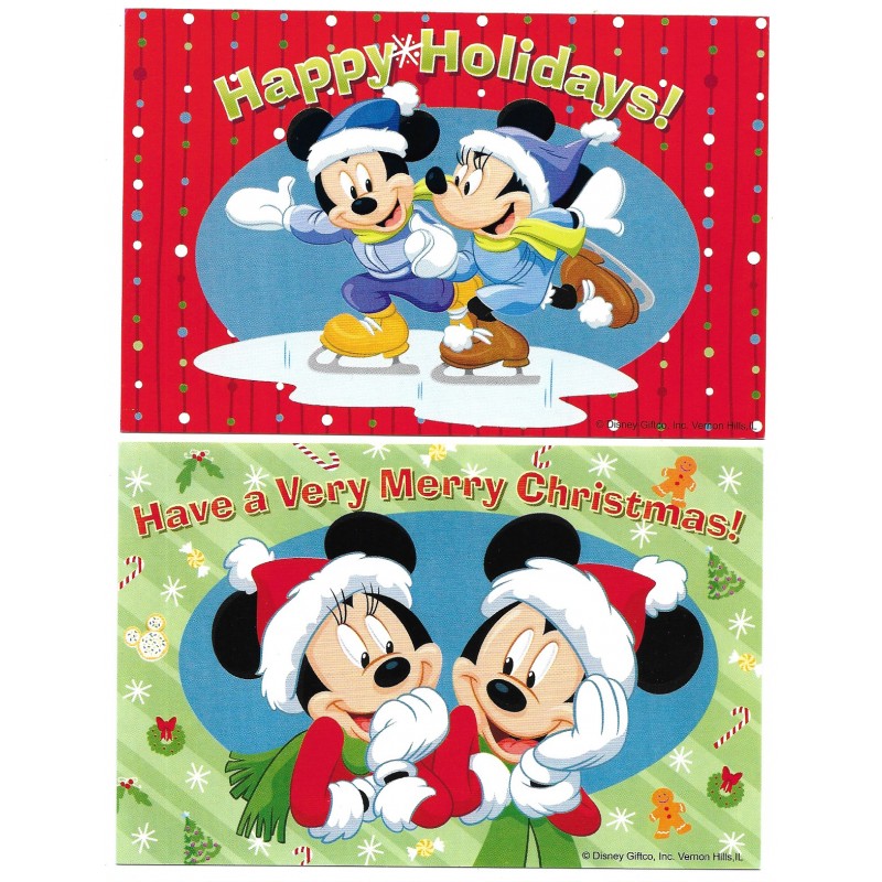 Kit 4 Postcards & Mini-Conjunto com PS Card Antigo Disney Christmas