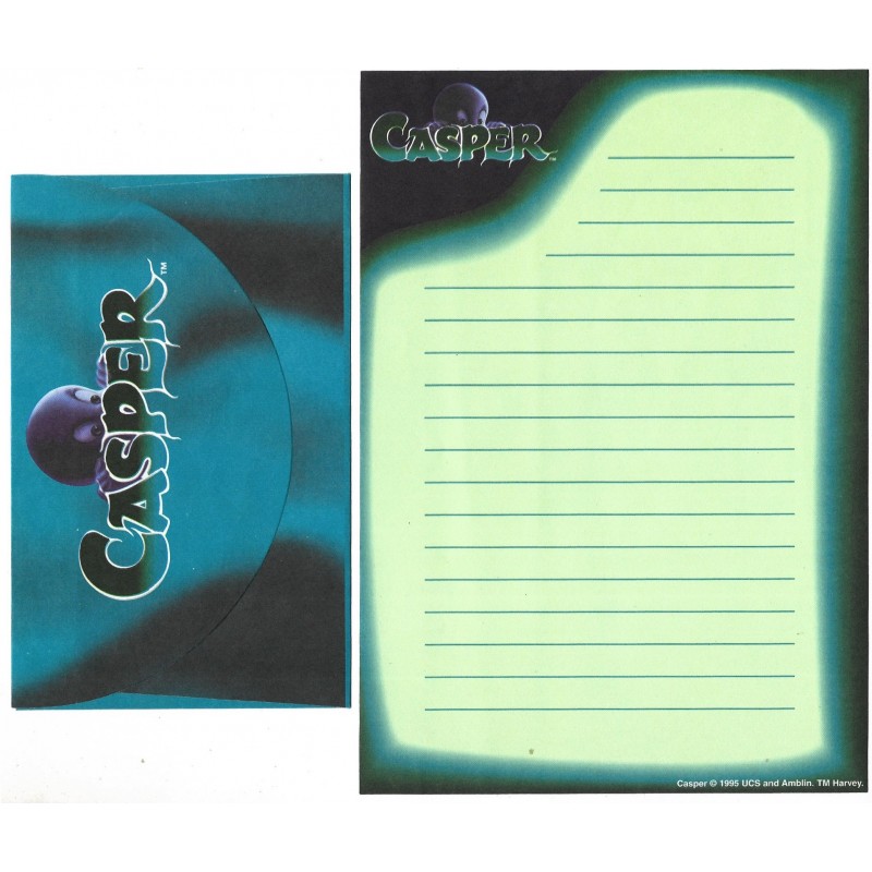 Ano 1995. Conjunto de Papel de Carta IMPORTADO CASPER Gasparzinho CVD