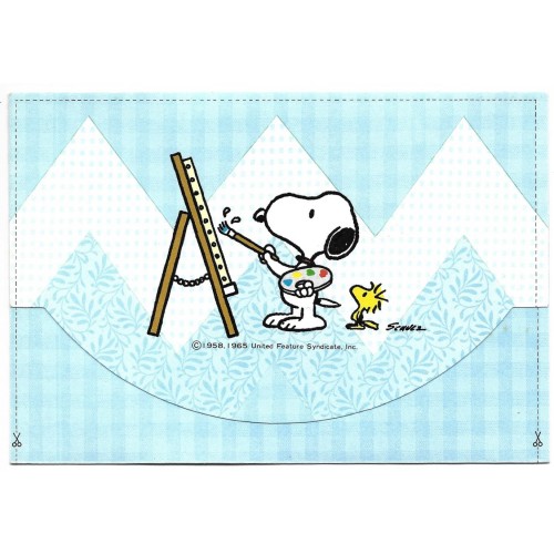 Postalete ANTIGO IMPORTADO GRANDE Snoopy Painting Hallmark