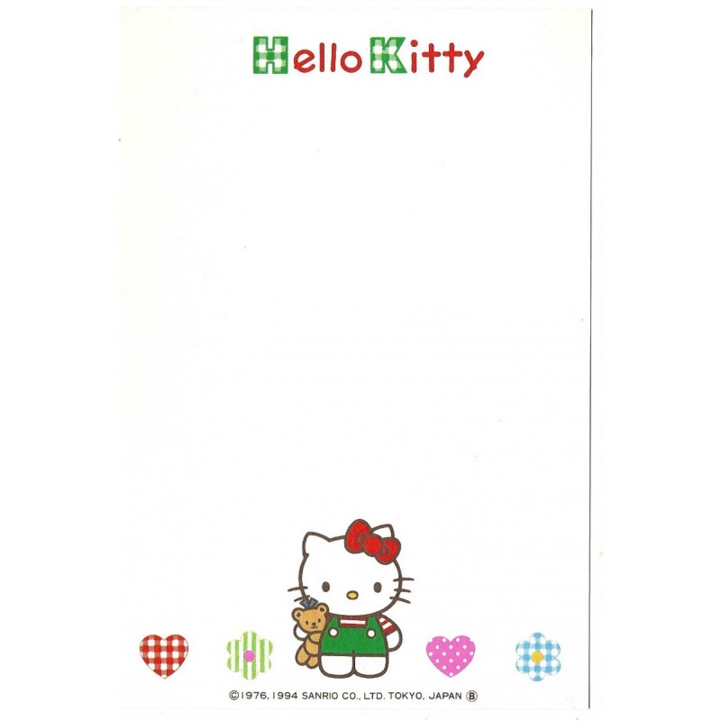 Ano 1994. Postcard Vintage Hello Kitty Sanrio Japan