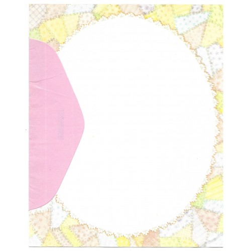 Papel de Carta ANTIGO BETSEY Clark Patchwork Hallmark CROWN