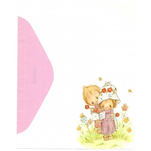 Papel de Carta ANTIGO BETSEY Clark Bonnet Hallmark CROWN