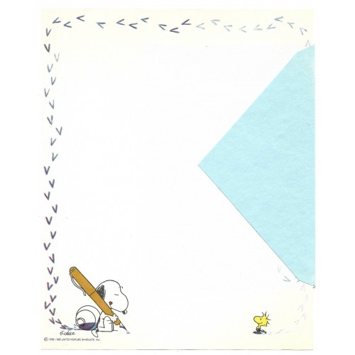 Papel de Carta ANTIGO SNOOPY Tinta Hallmark CROWN