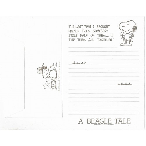 Conjunto de Papel de Carta SNOOPY A BEAGLE TALE 1 Peanuts JP