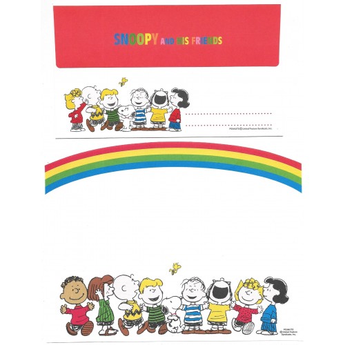 Conjunto de Papel de Carta SNOOPY Rainbow CVM Peanuts JP