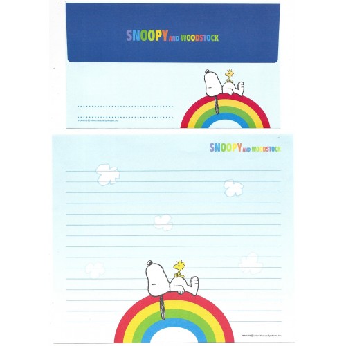 Conjunto de Papel de Carta SNOOPY Rainbow CAZ Peanuts JP