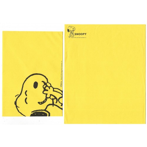 Conjunto de Papel de Carta Snoopy Yellow Peanuts Hallmark