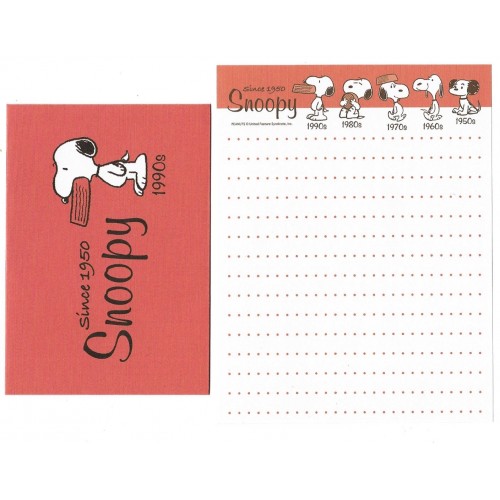 Conjunto de MINI-Papel de Carta Snoopy Peanuts 60 Years