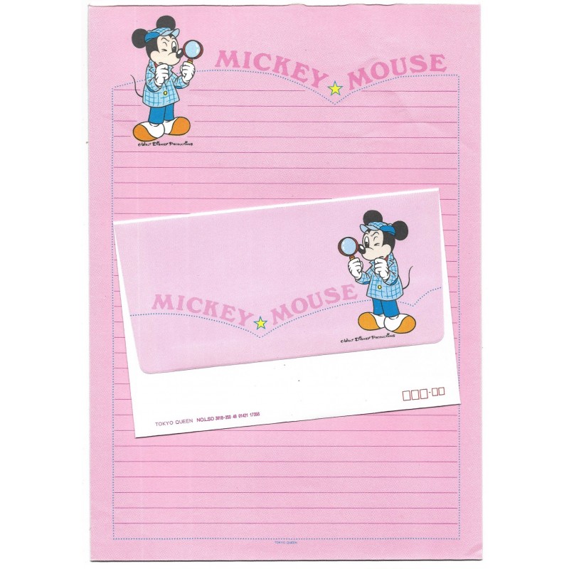 Conjunto de Papel de Carta Mickey Mouse CRS Disney Tokyo Queen