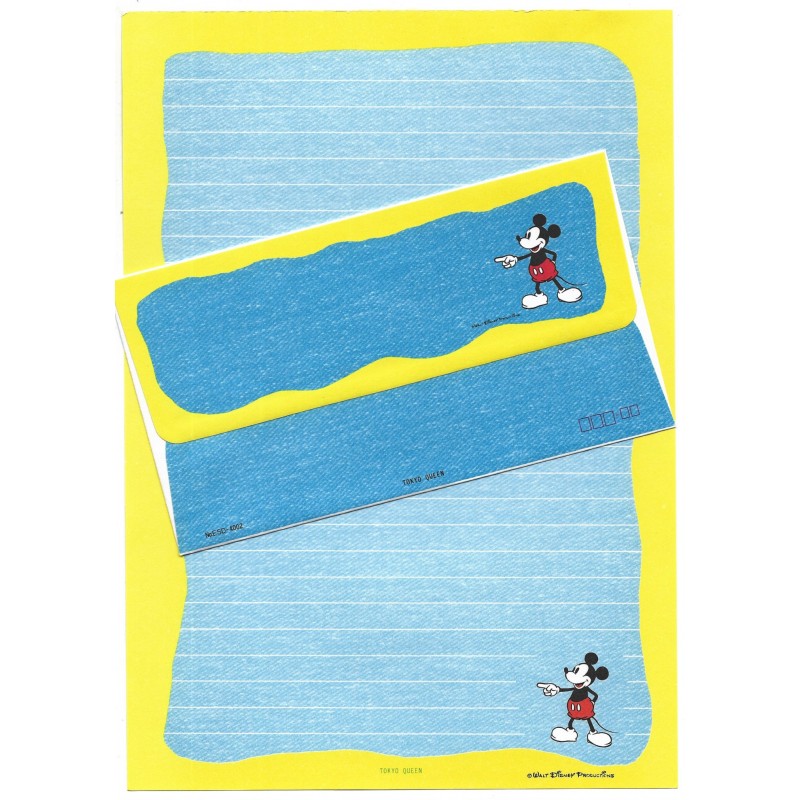 Conjunto de Papel de Carta Disney Mickey JEANS CAZ Tokyo Queen