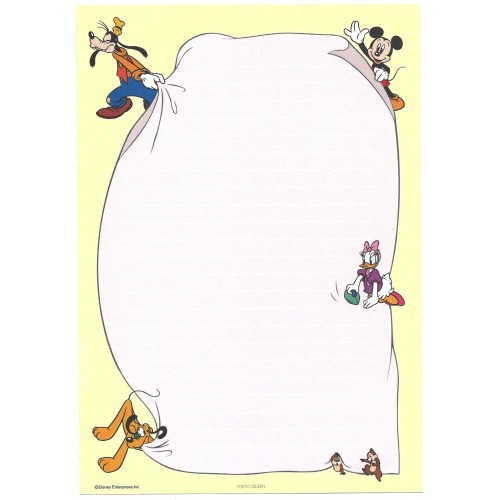 Conjunto de Papel de Carta Mickey & Joyful Pal Disney Tokyo Queen