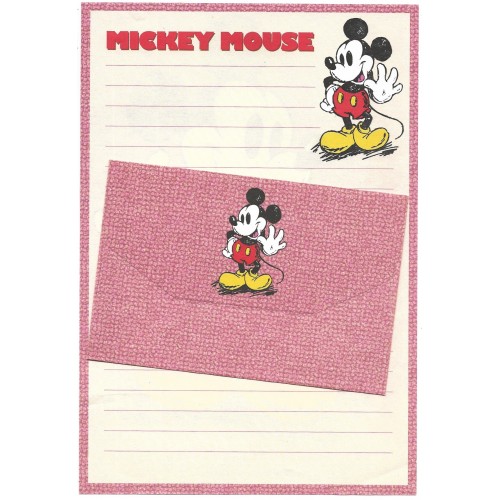 Conjunto de Papel de Carta The Walt Disney Co Mickey Mouse CRS F1
