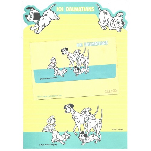 Conjunto de Papel de Carta VINTAGE Disney 101 Dalmatians CTU TOKYO QUEEN