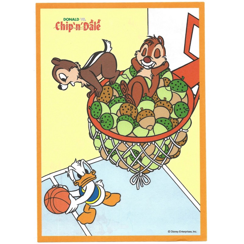 Conjunto de Papel de Carta VINTAGE Disney Enterprises Donald vs Chip'n'Dale