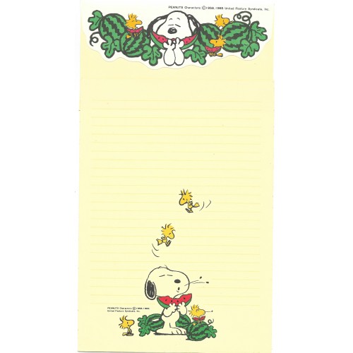 Kit 2 Conjuntos de Papel de Carta Snoopy Watermelon Hallmark Japan