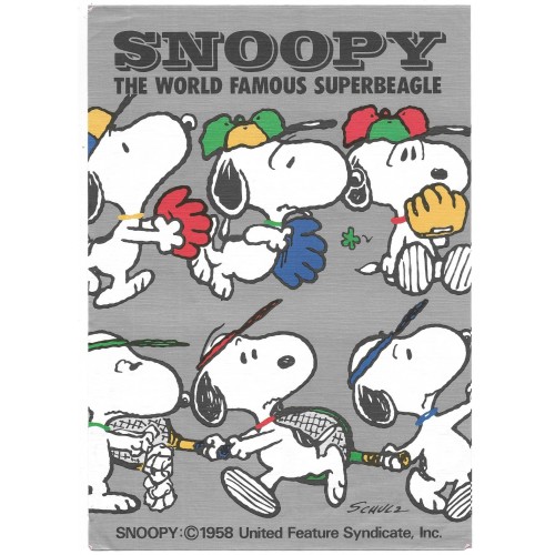 Conjunto de Papel de Carta Antigo Original Snoopy Sports Peanuts