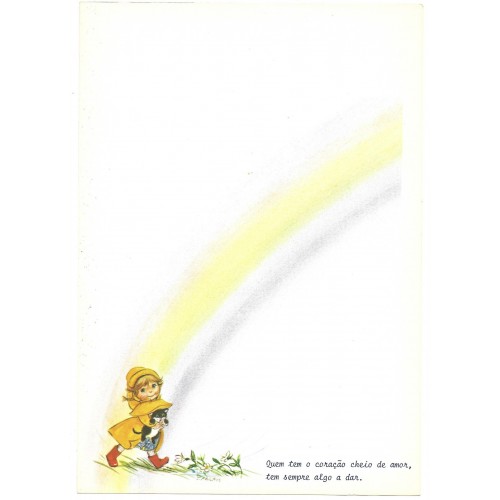 Papel de Carta Antigo Cromocart Little Rainbows 6