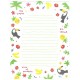 Conjunto de Papel de Carta & NOTECARD Vintage Toco Toucan CLL SAN-X