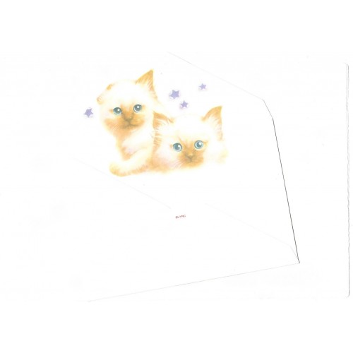 Conjunto de Papel de Carta Vintage CATS Lyric Japan