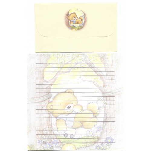 Conjunto de Papel de Carta Antigo Importado Bears 2