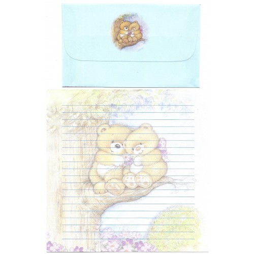 Conjunto de Papel de Carta Antigo Importado Bears 3
