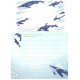 Conjunto de Papel de Carta Antigo Importado Whale